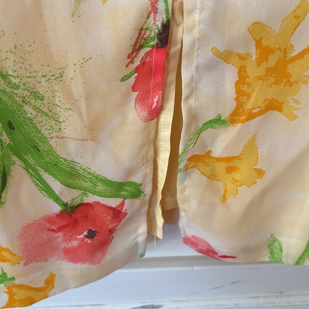 J. Stevens Woman by Carol Escritor Yellow W/Flowers Full Length Dress Size 22 W - Picture 8 of 10